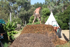 Getting ready for the PDC!........Hot Water from the Compost 