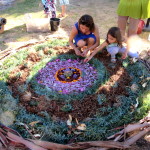 a mandala made with Elaine at International Women's Day