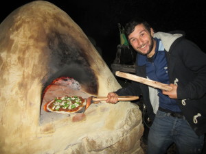The first pizza!
