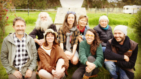 Fair Harvest Permaculture Teachers with Rosemary Left to right Back row Jeff Nugent, Jema McCabe, Jodie Lane, Rosemary Morrow Front row Rod Hughes, Tamara Clements, Brenna Quinlan, Patrick Shannon